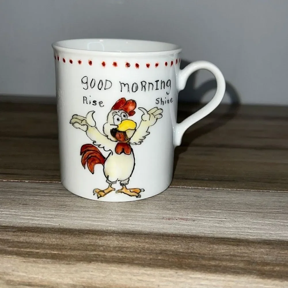 Crate & Barrel “Good Morning” Rooster Mug